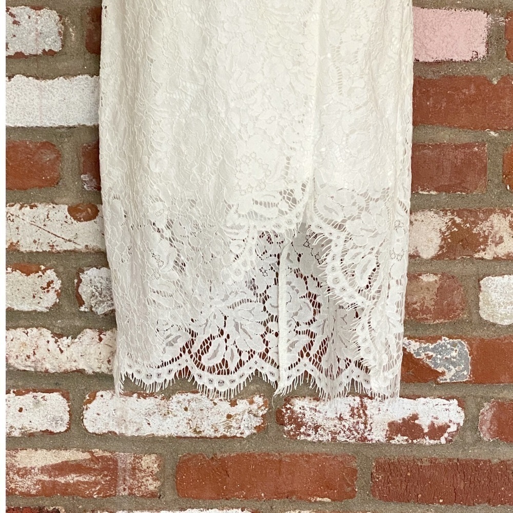 Lulus Flirting with Desire White Lace Bodycon Dress Size Medium - Picture 7 of 10